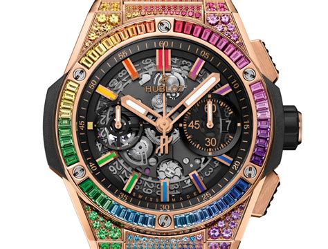 hublot big bang rainbow|Hublot big bang original gold.